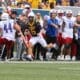 WVU Football QB Garrett Greene scrambles