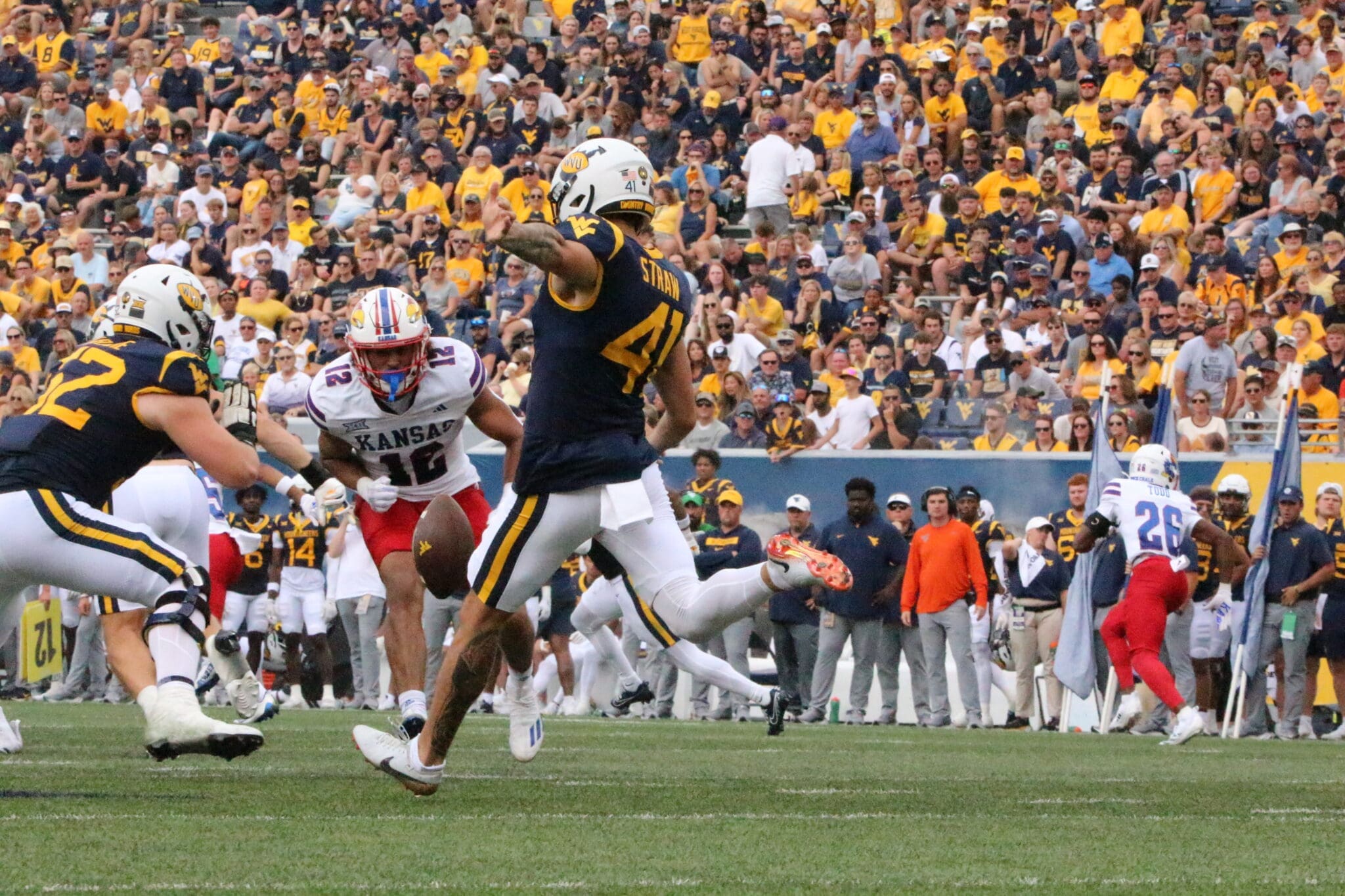 WVU Football Oliver Straw Punt
