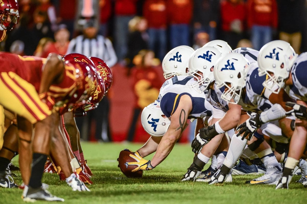 WVU Football against Iowa State stock