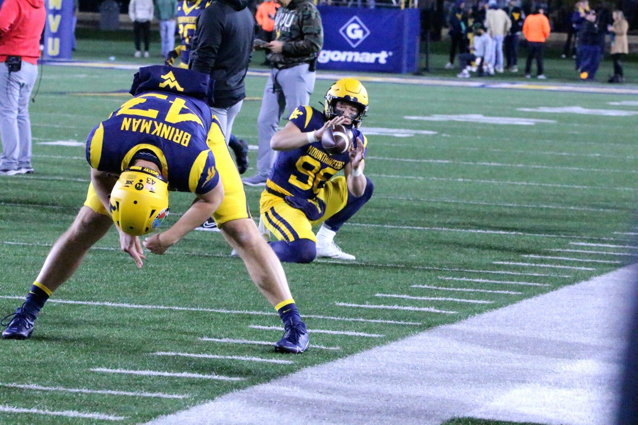 WVU Football Austin Brinkman and Leighton Bechdel