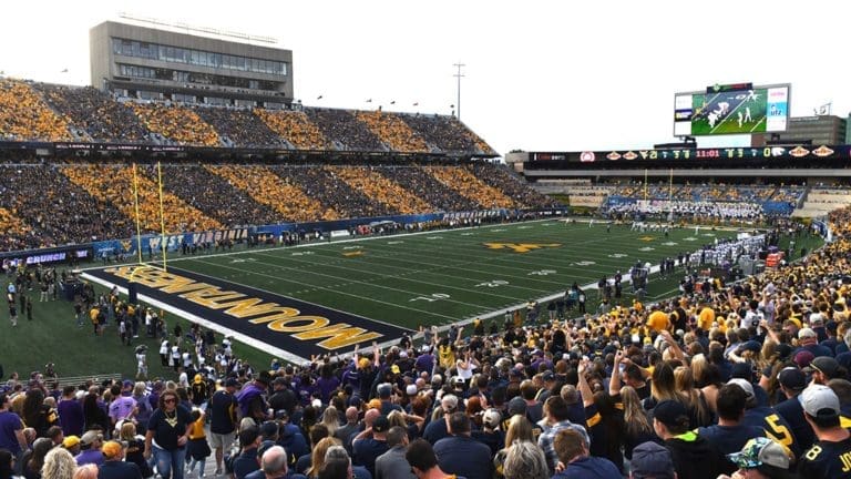 WVU Football stripe the stadium stock