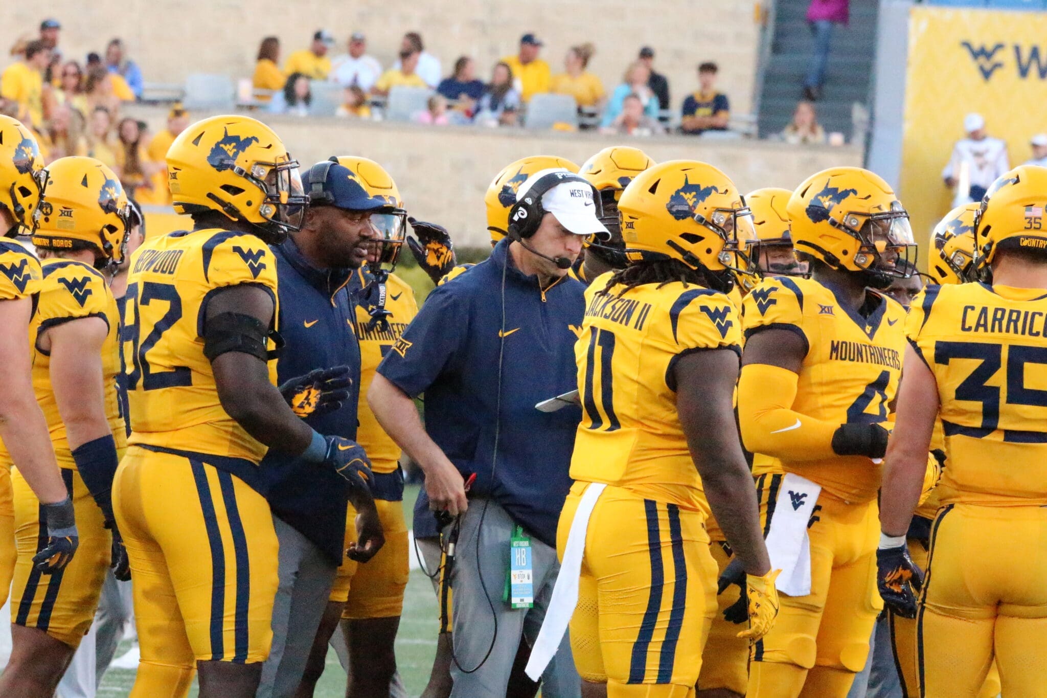 WVU Football Jordan Lesley with defense