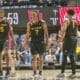 WVU Basketball team with Javon Small, Amani Hansberry, Joseph Yesufu