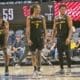 WVU Basketball team with Javon Small, Amani Hansberry, Joseph Yesufu