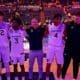 WVU Basketball Ross Hodge with players Country Roads
