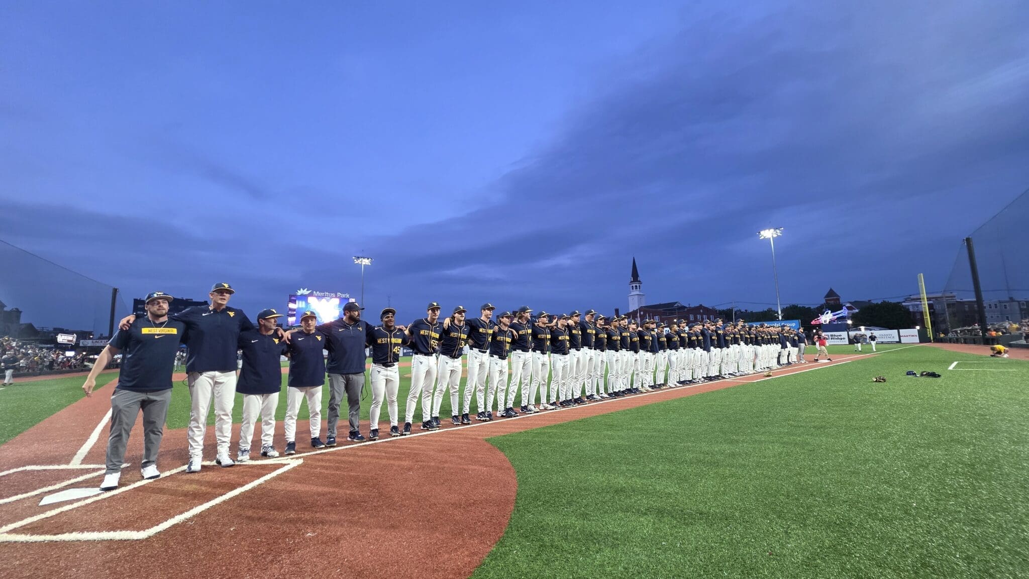 WVU Baseball Team County Roads at Meritus Park