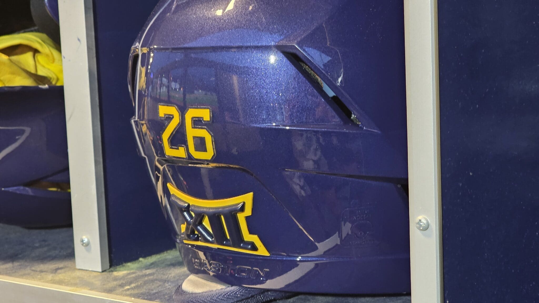WVU Baseball Helmet STOCK PHOTO
