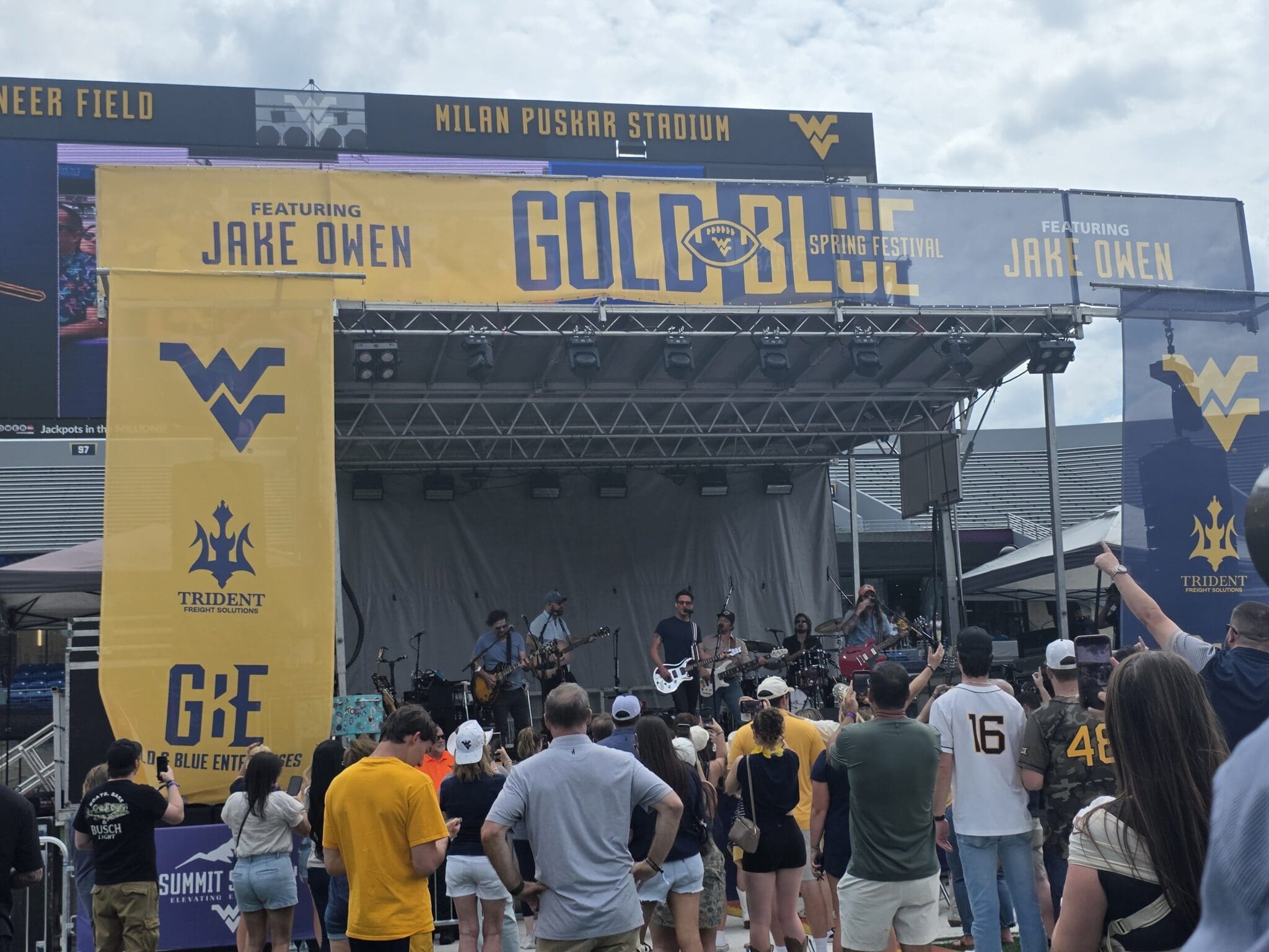 Stage during WVU Football Gold-Blue Festival