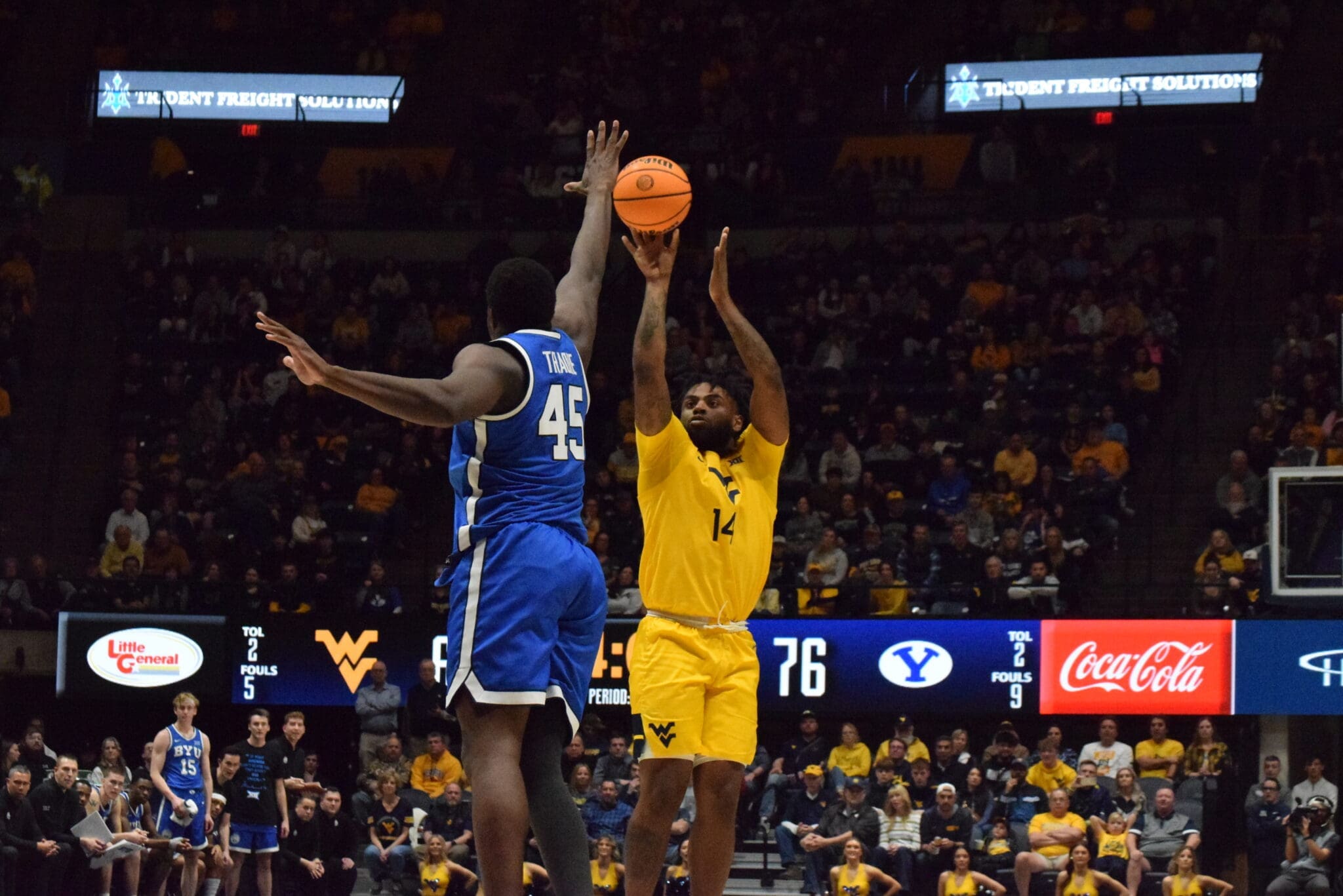 WVU Basketball Seth Wilson versus BYU