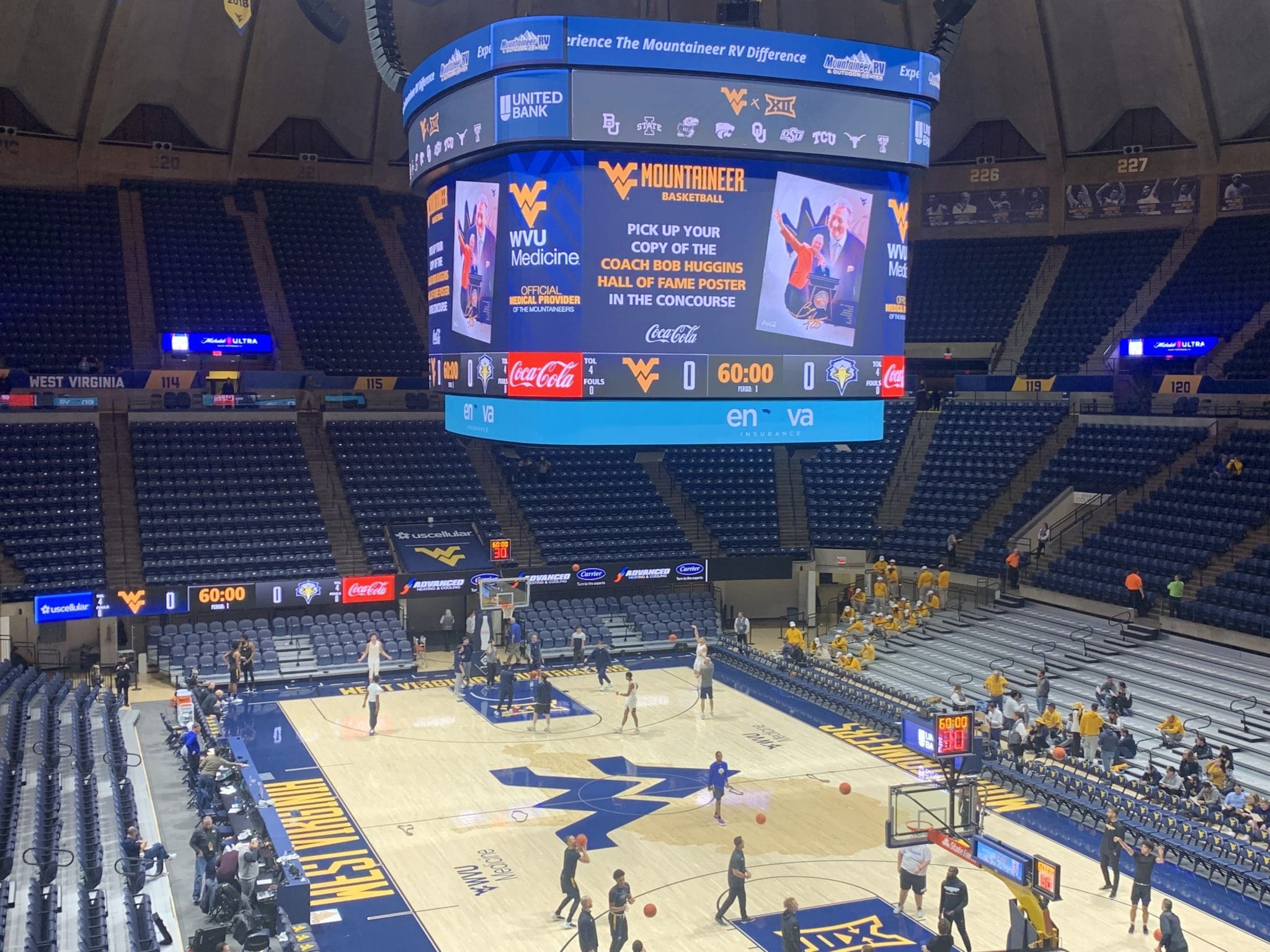 WVU Coliseum Basketball stock