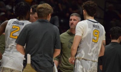 WVU Basketball Josh Eilert, Ofri Naveh, Kobe Johnson