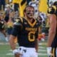 WVU Football QB Garrett Greene no helmet with Kole Taylor