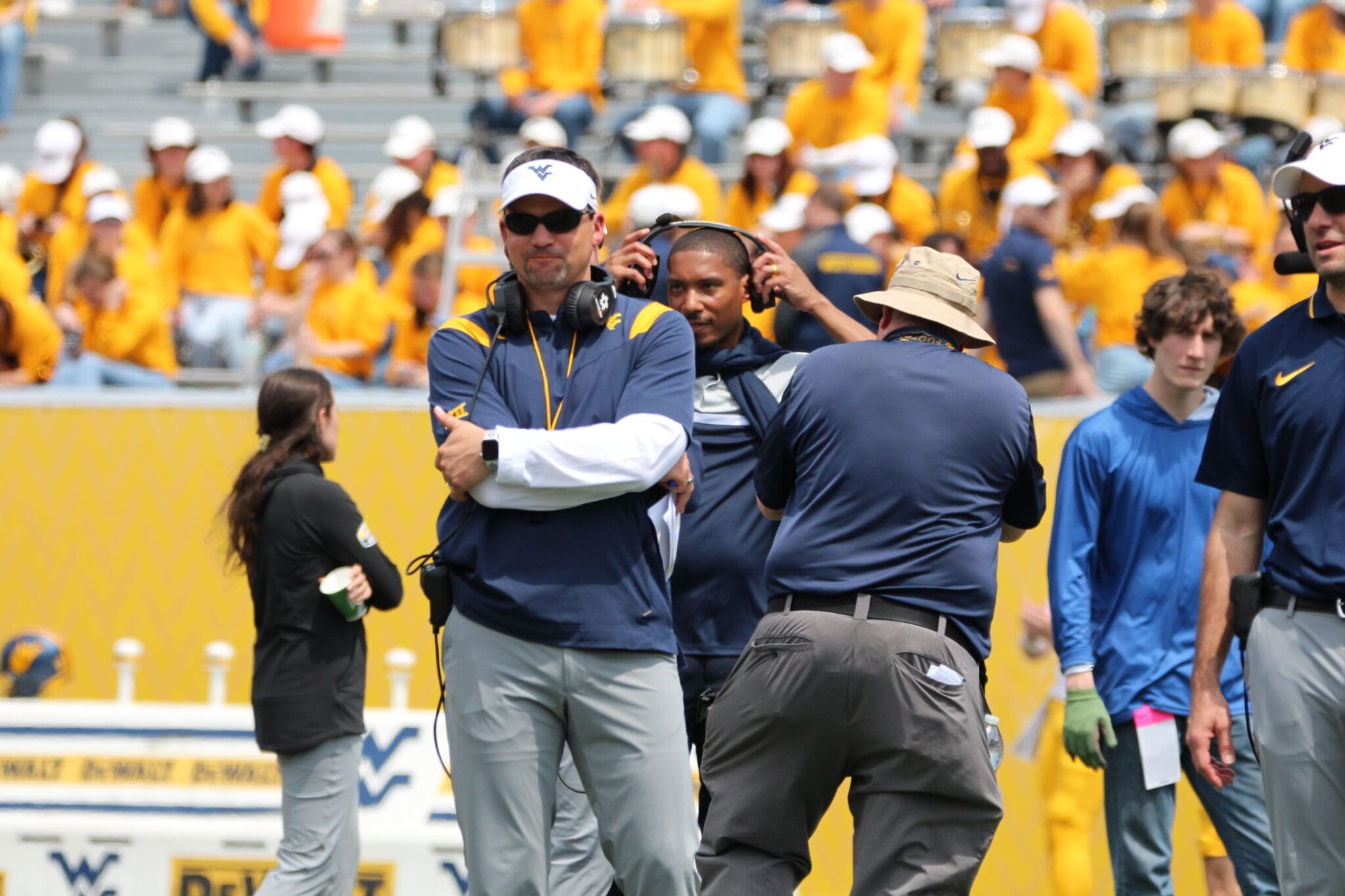 WVU Football HC Neal Brown at spring game