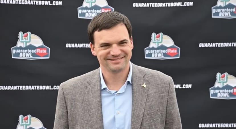 Neal Brown at Guaranteed Rate Bowl