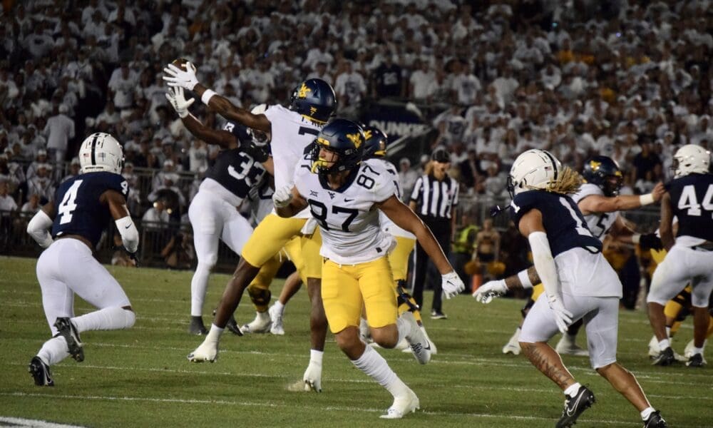 WVU Football TE Kole Taylor against Penn State