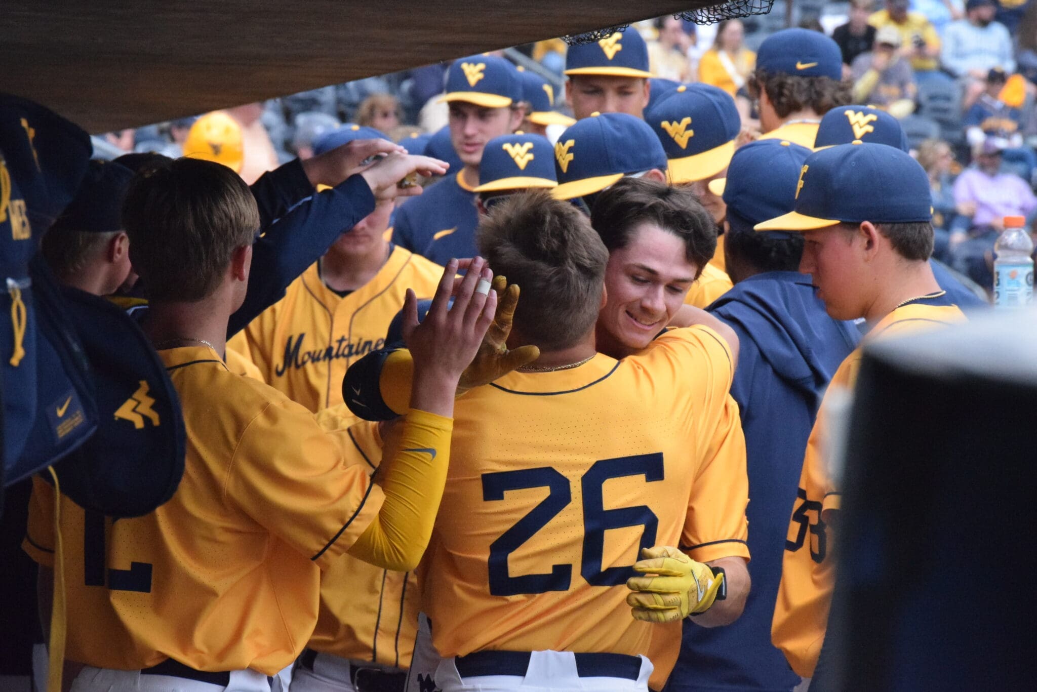 WVU Baseball celebrating