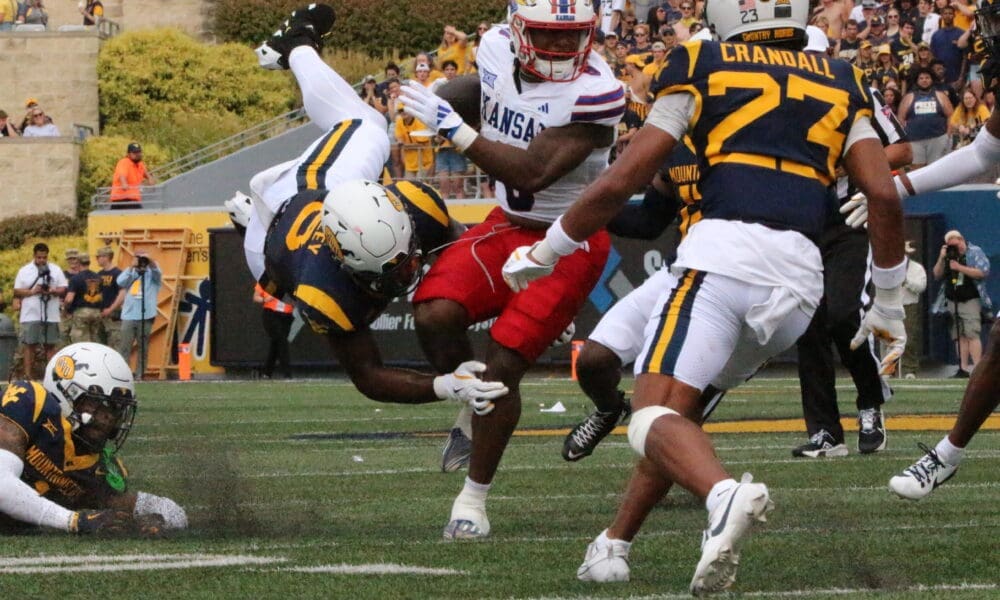 WVU Football Tyrin Bradley and TJ Crandall