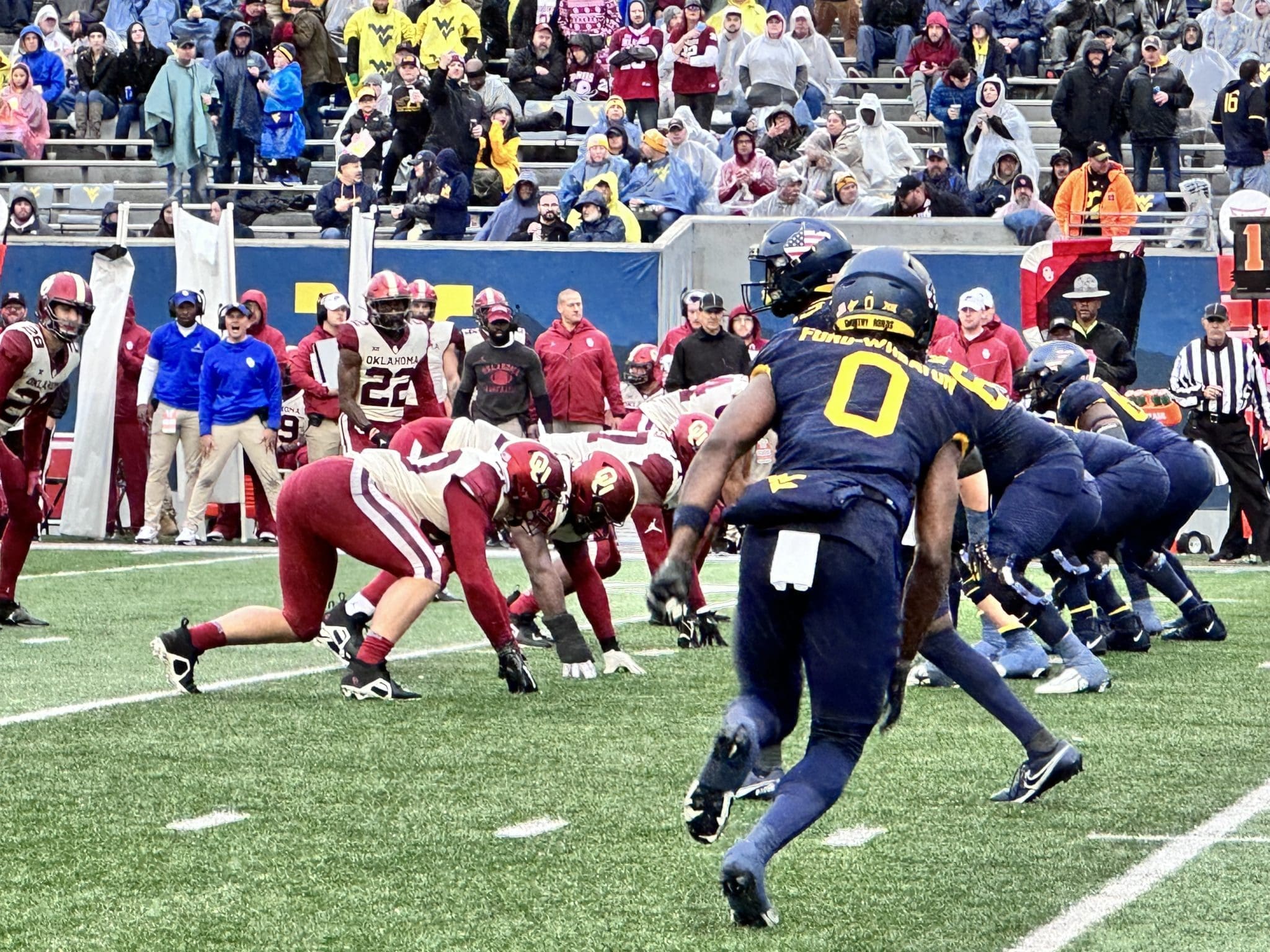 WVU Football Mountaineers against Oklahoma Sooners