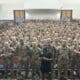 WVU Football safety Anthony Wilson with Army soldiers