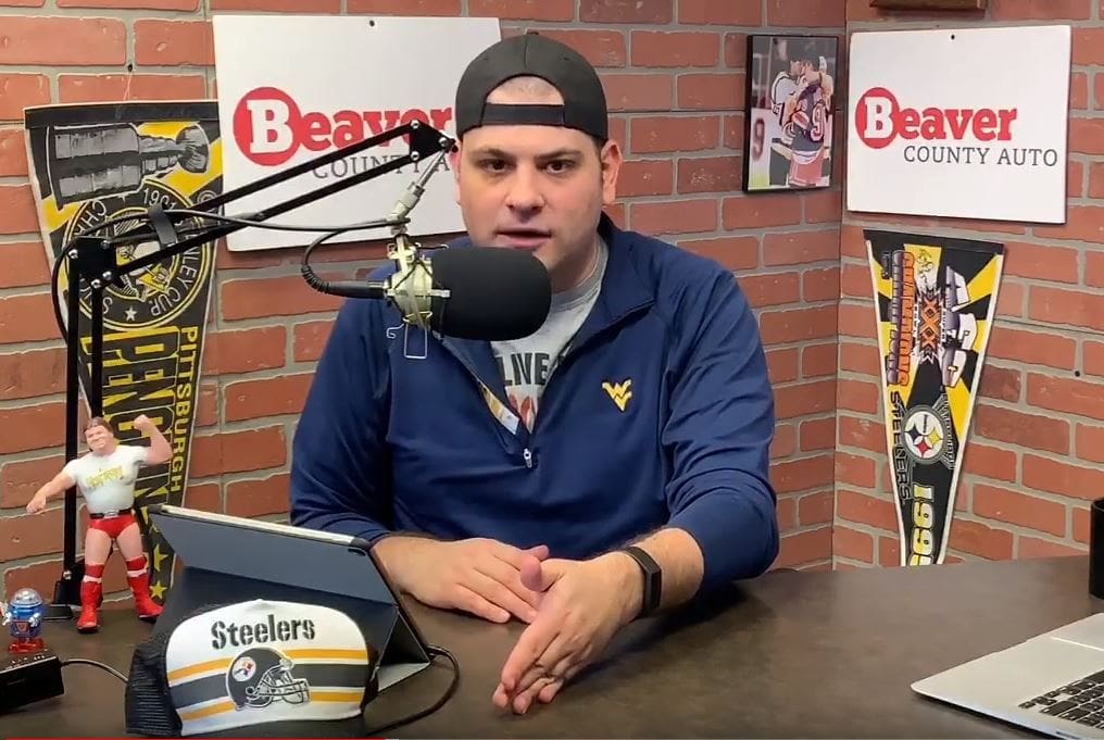 Asti talking WVU football in studio