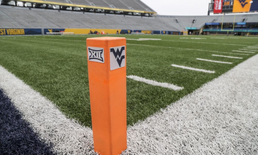 WVU football field Big 12 stock