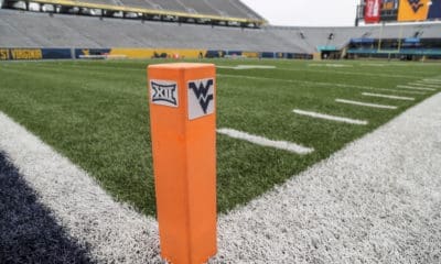 WVU football field Big 12 stock