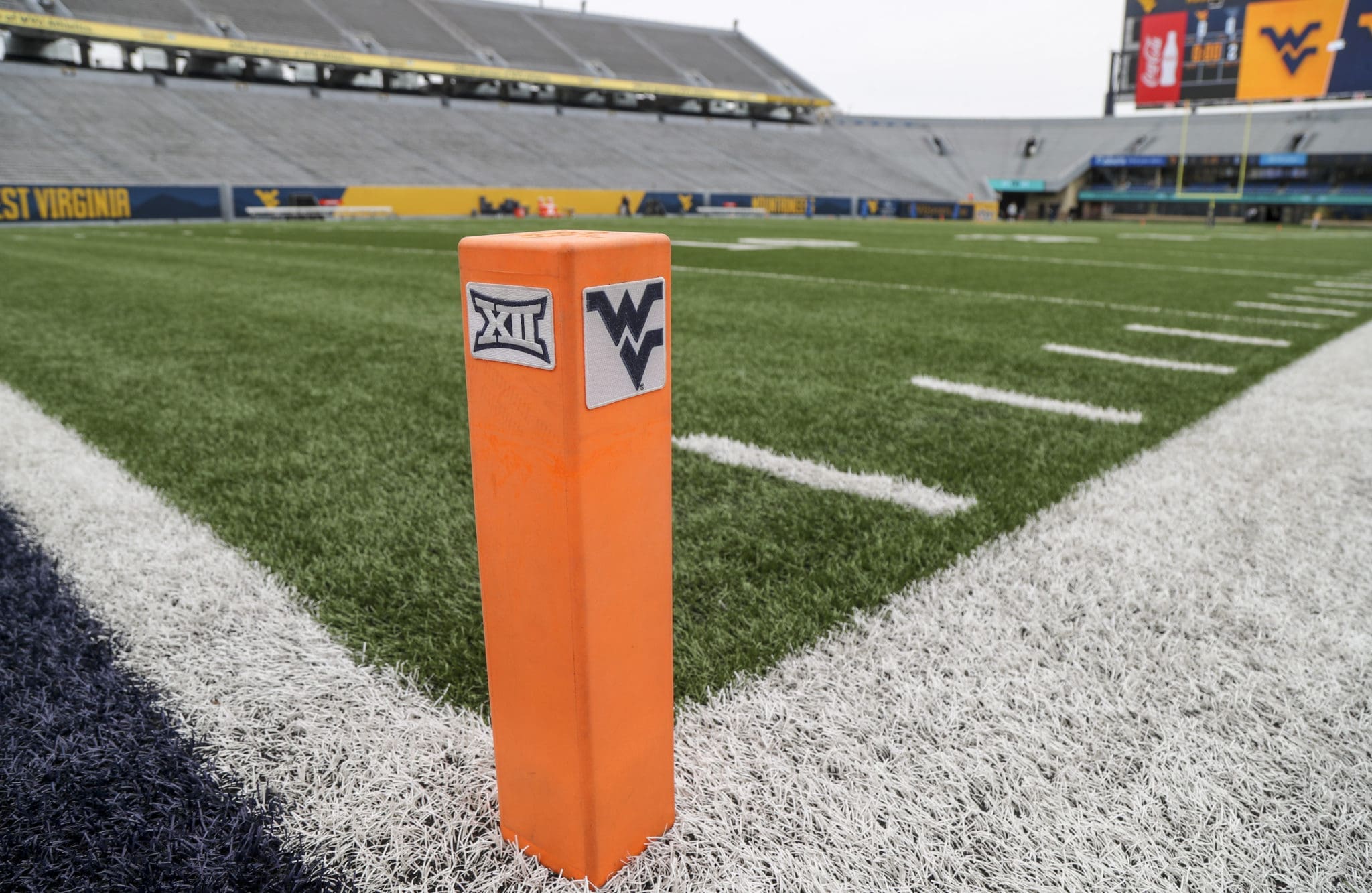WVU football field Big 12 stock