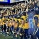 West Virginia Football players celebrating