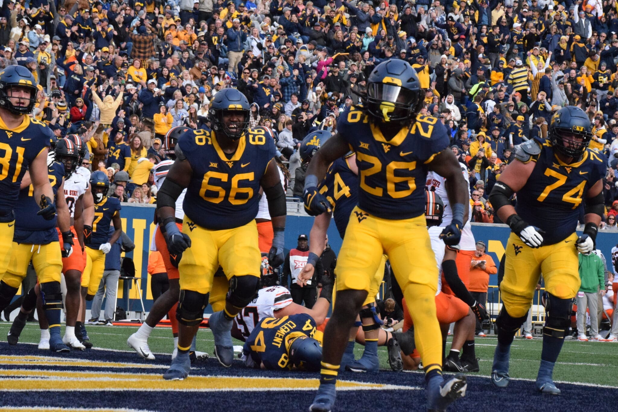 WVU Football Justin Johnson and Ja'Quay Hubbard
