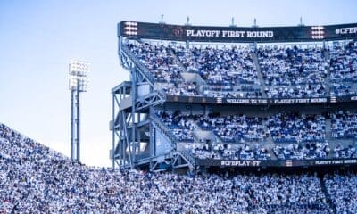 College Football Playoff Sign on Stadium