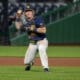 WVU baseball infielder Sam White makes a play.