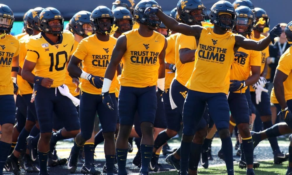 WVU Football trust the climb shirts football stock