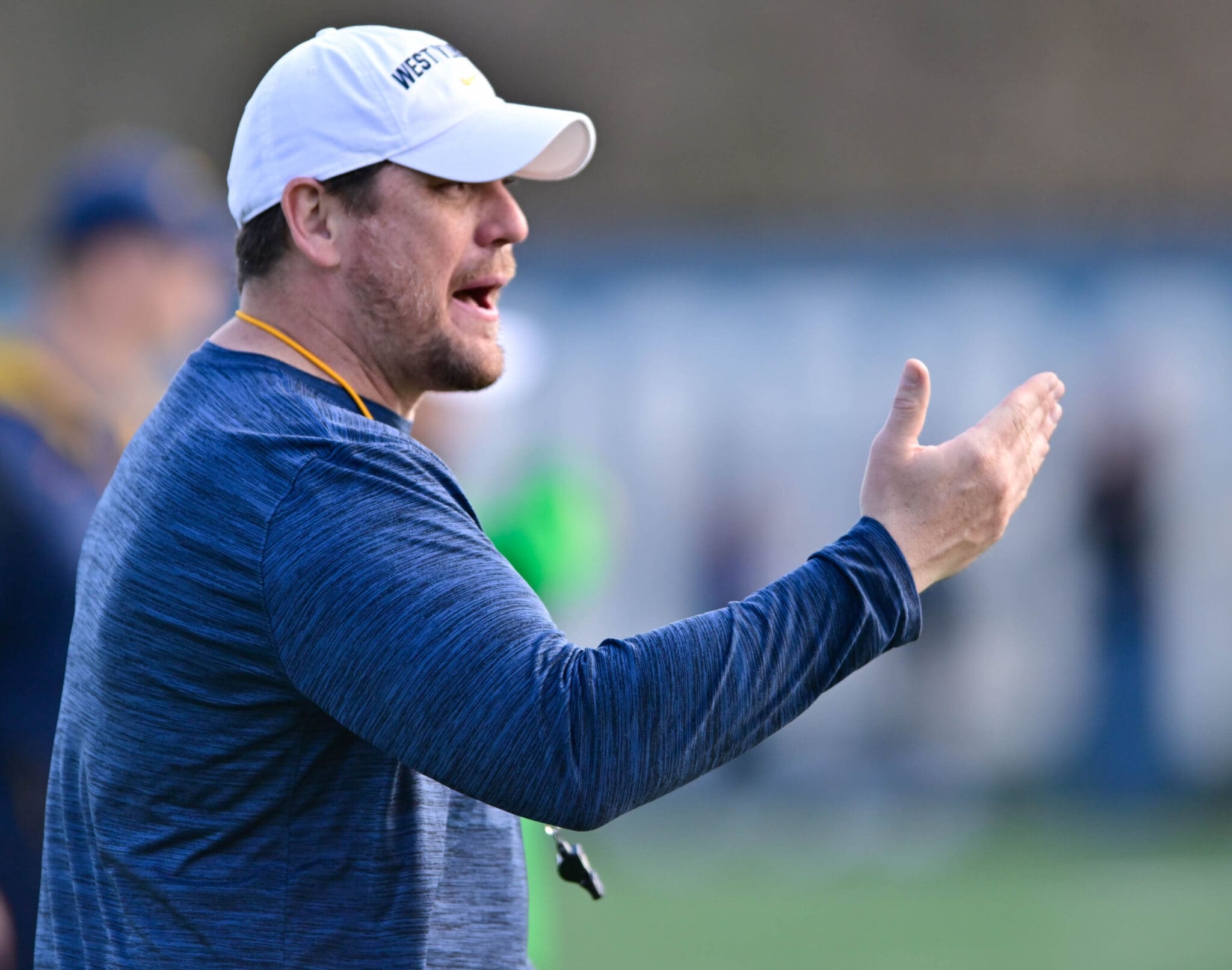 WVU Football OLB Coach Victor Cabral