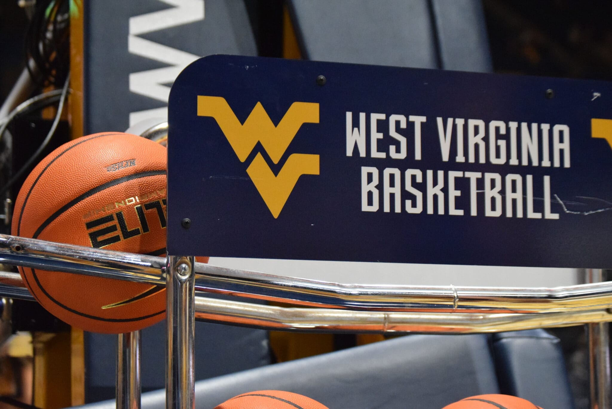 WVU Basketball Ball Stock Photo