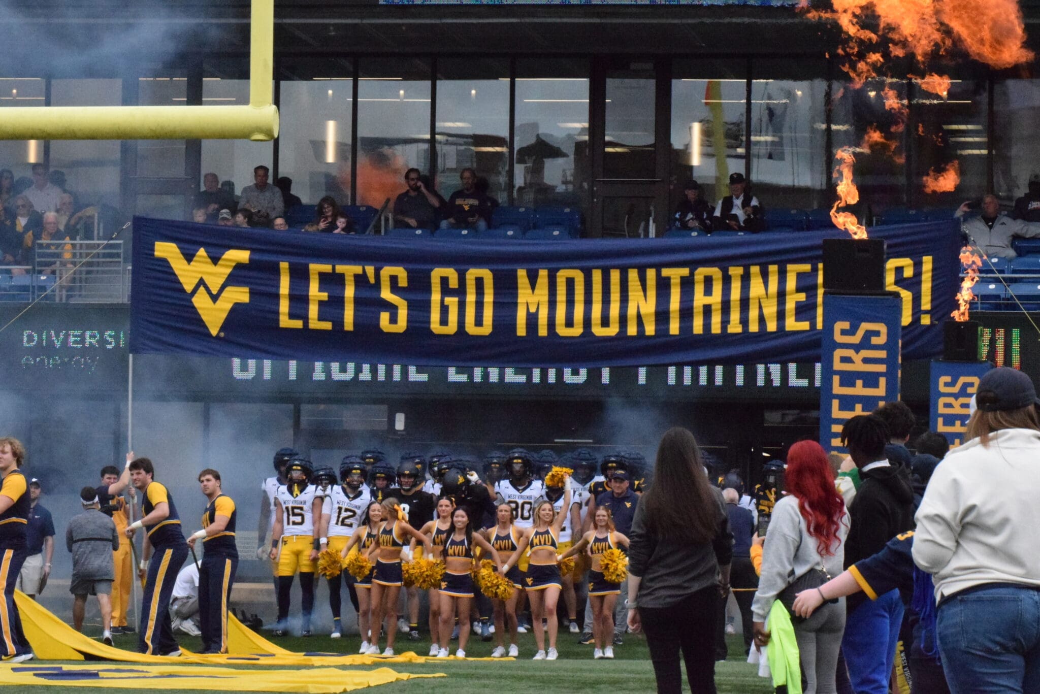 WVU Football enters field at spring showcase