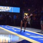 WVU cheerleaders backflip