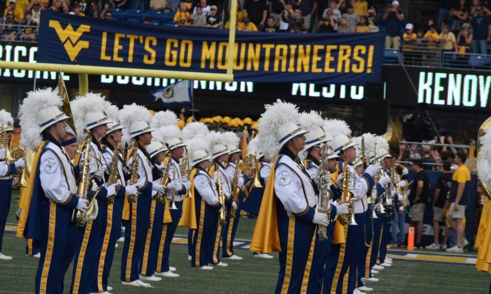 WVU band at football game