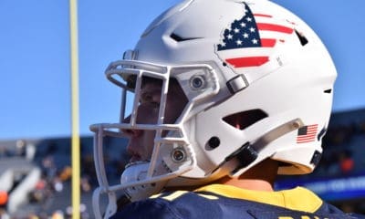 WVU Football US flag helmet