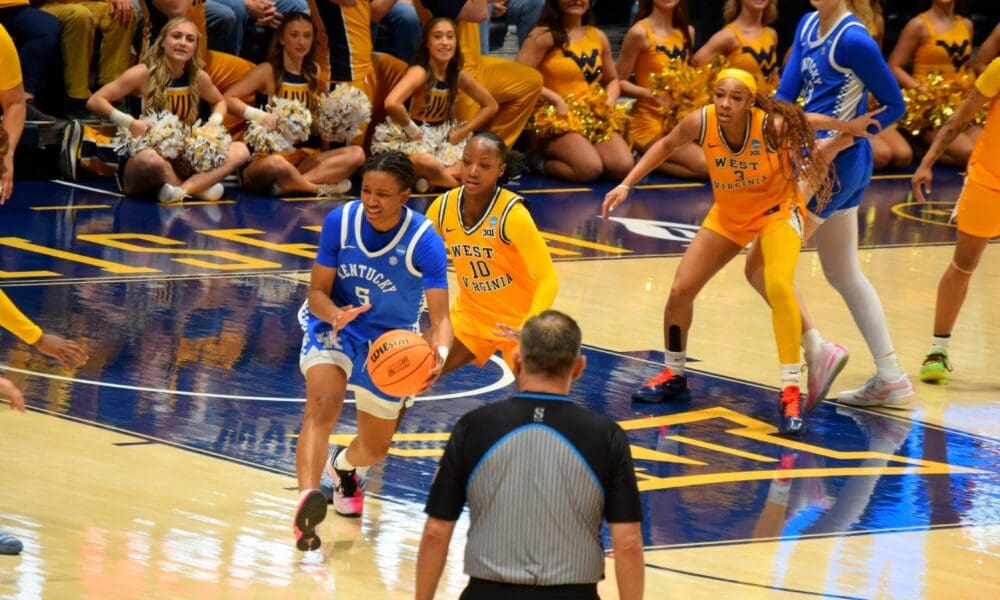 WVU Women's Basketball Jordan Harrison Defense versus Kentucky