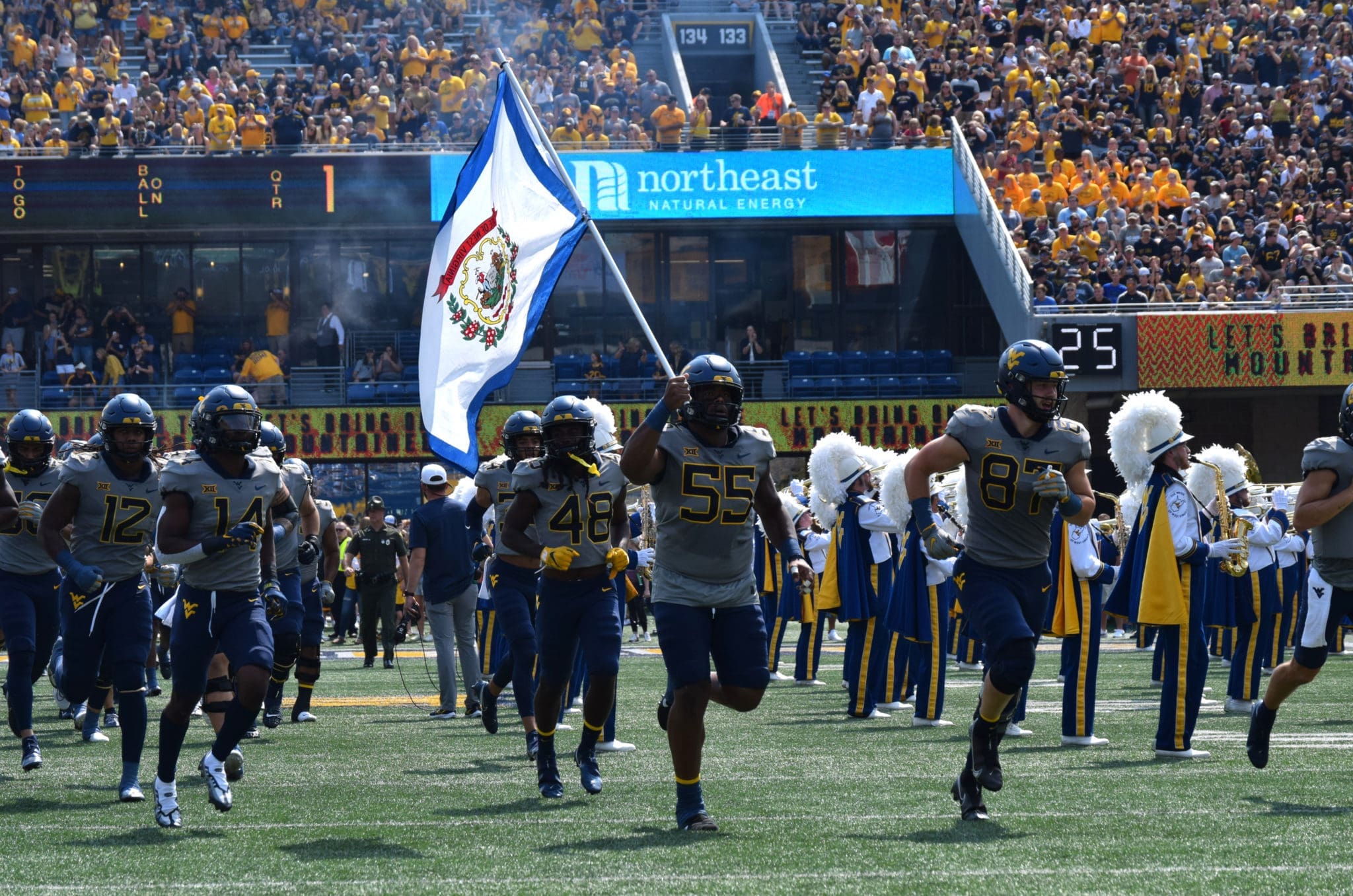 Dante Stills with flag