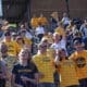 WVU Baseball fans with broom