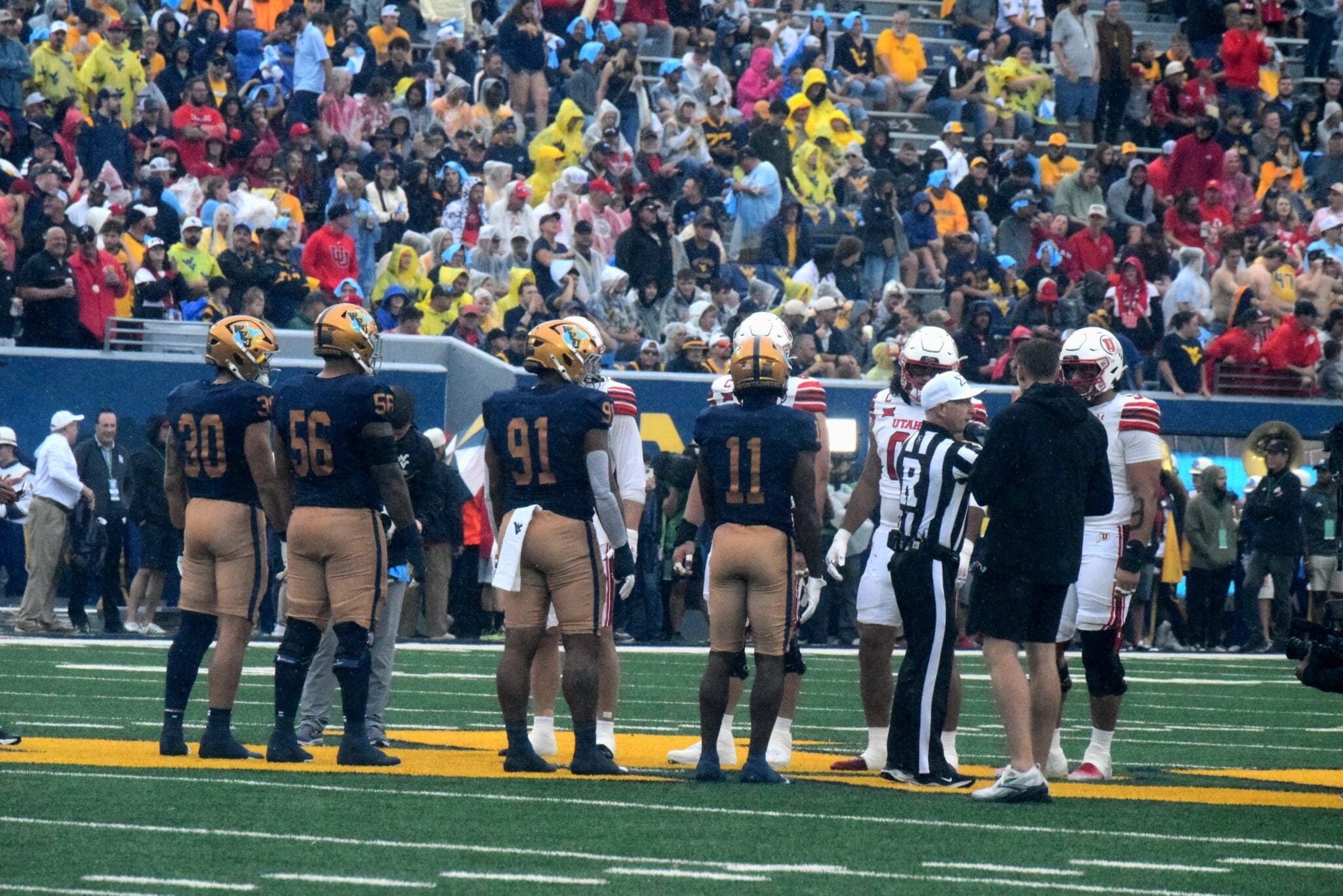 WVU Football Coin Toss versus Utah with Devin Grant