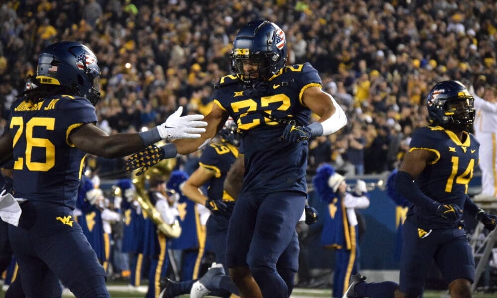 WVU Football RBs Jahiem White and Justin Johnson