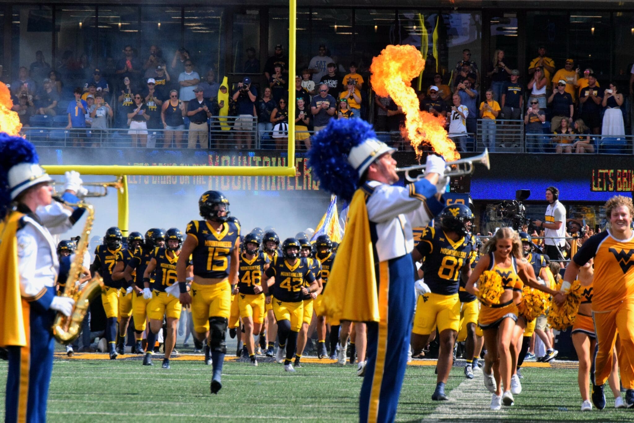 WVU Football intro on field STOCK