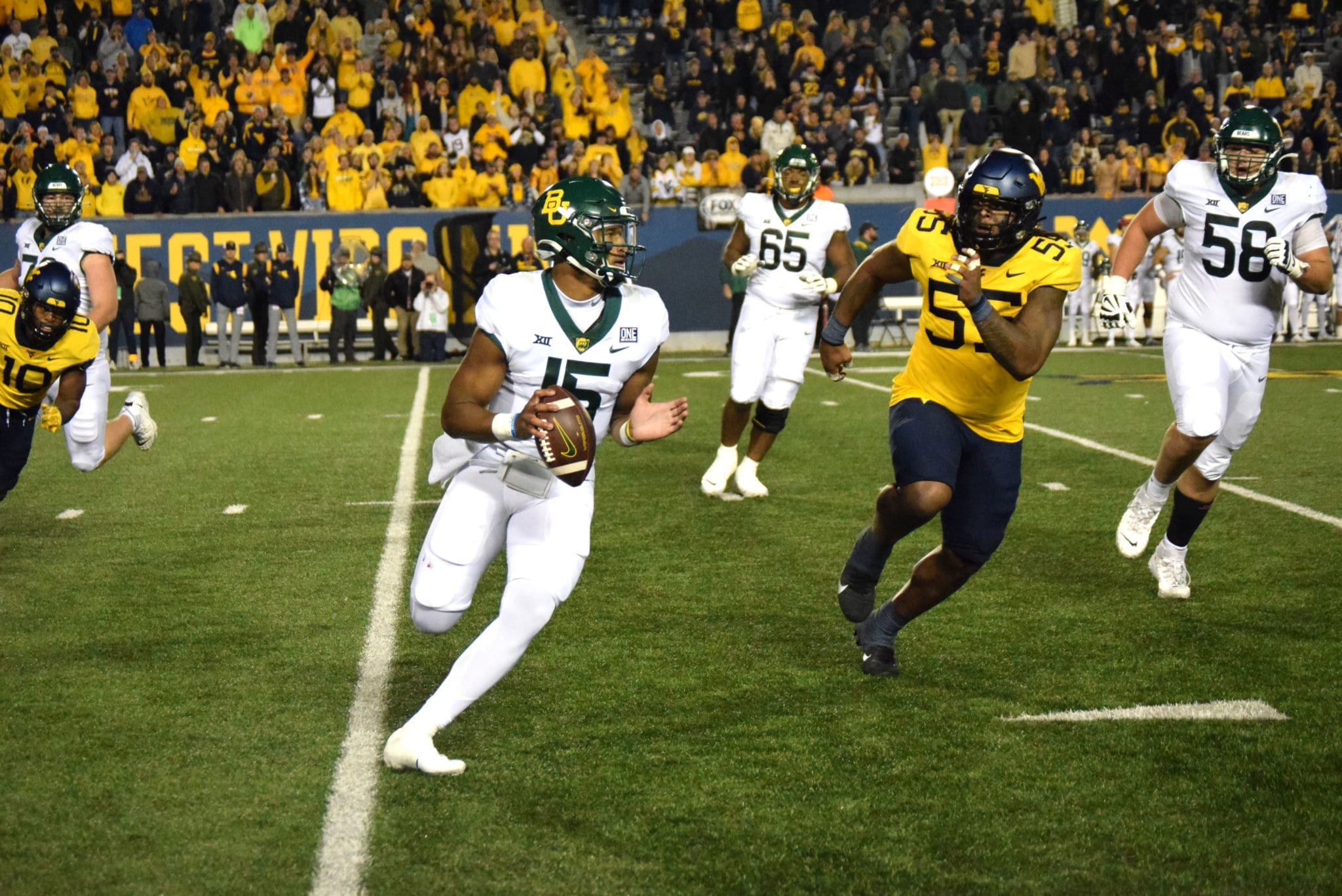 WVU Football Dante Stills against Baylor