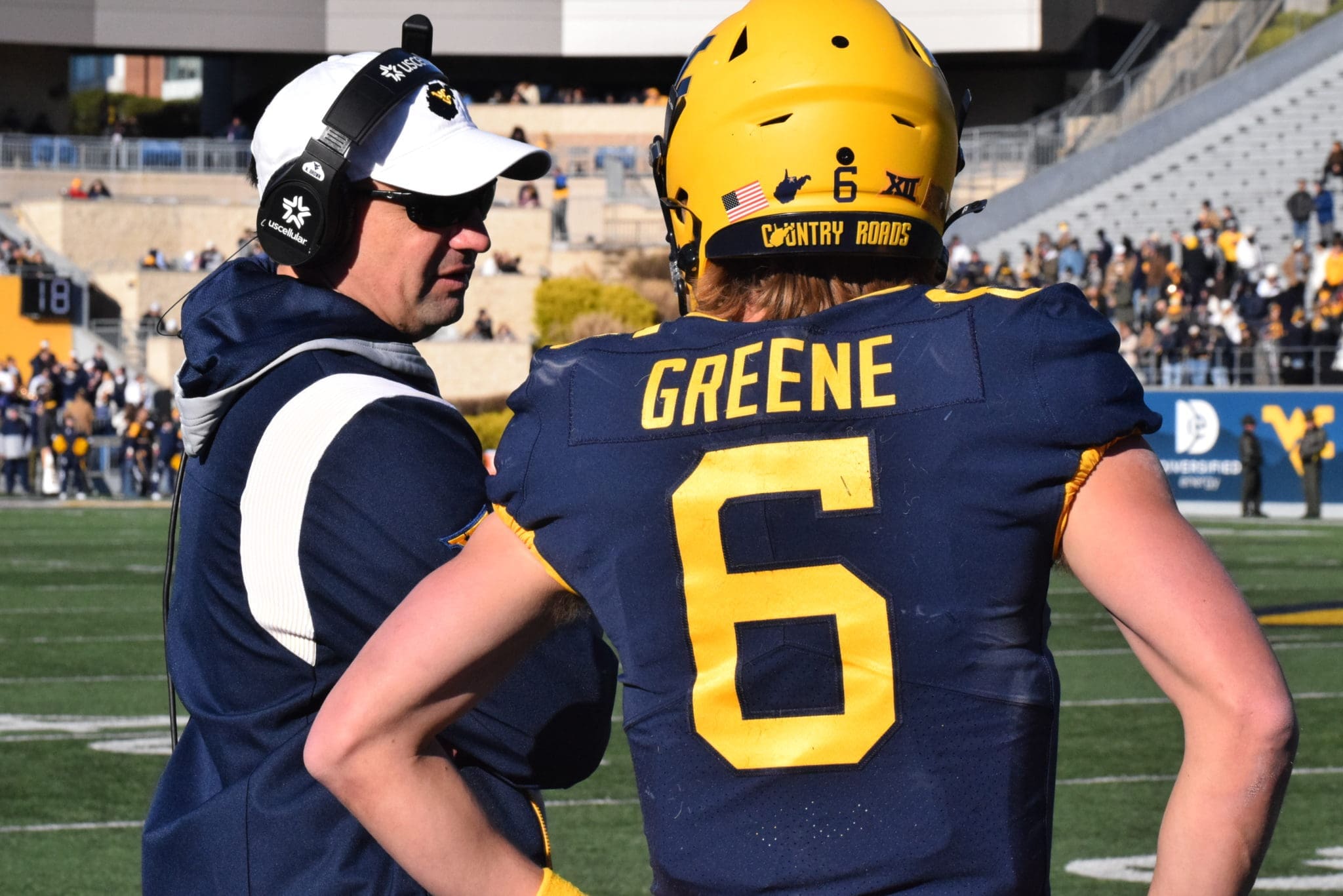 Neal Brown and Garrett Greene