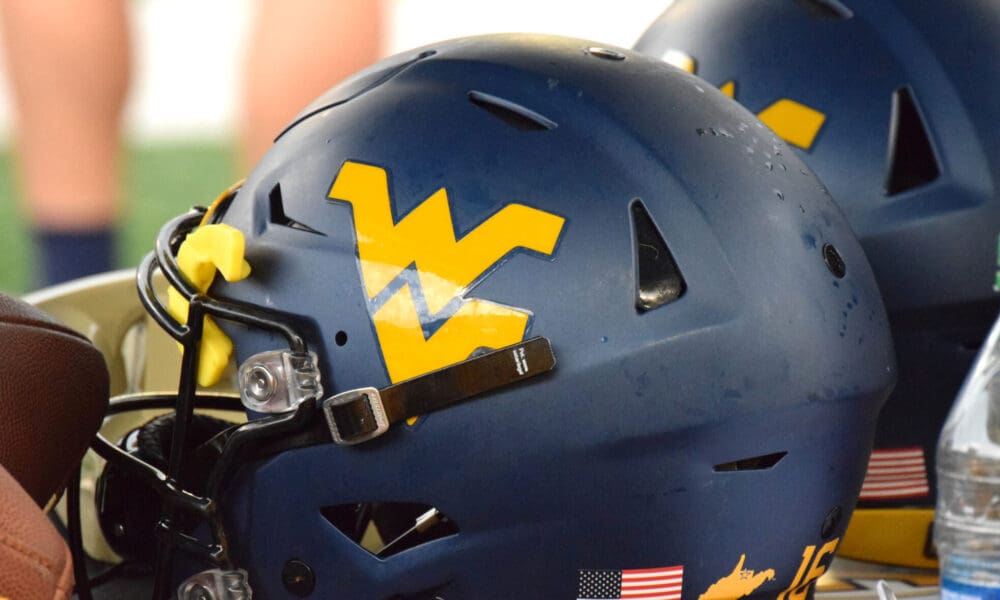 WVU Football blue helmet