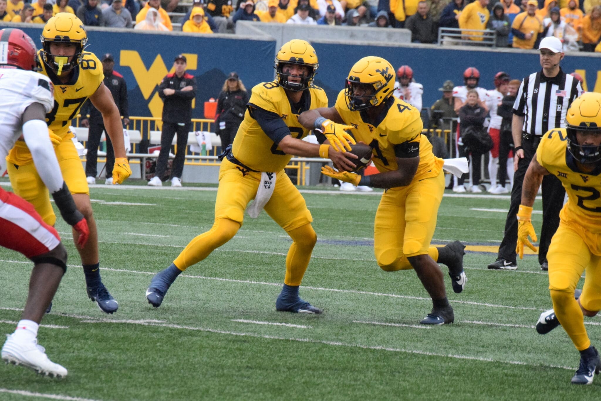 WVU Football Nicco Marchiol and CJ Donaldson