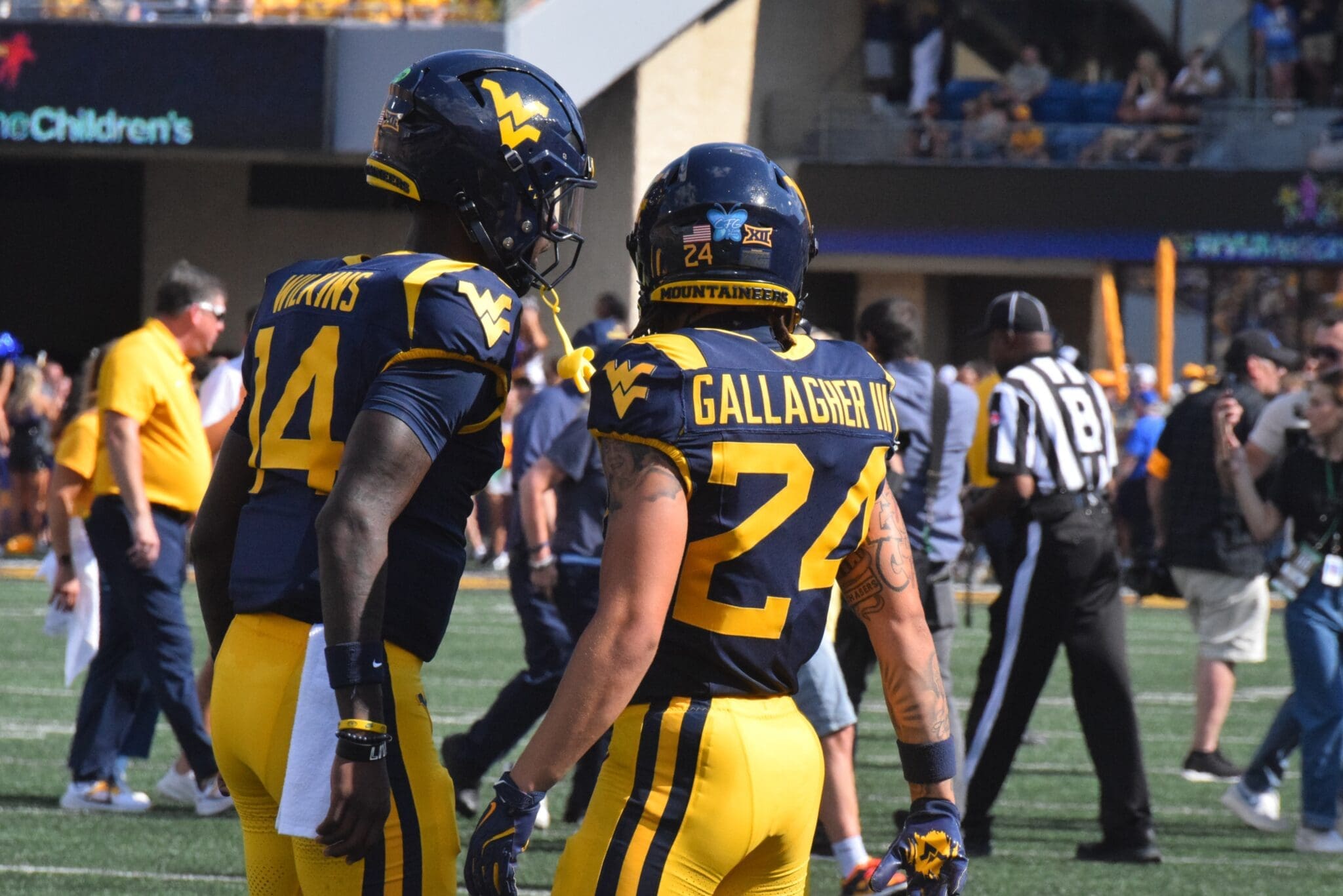 WVU Football QB Kahlil Wilkins and WR Rodney Gallagher
