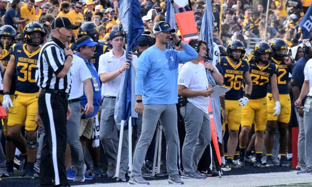 WVU Football Zac Alley on sideline